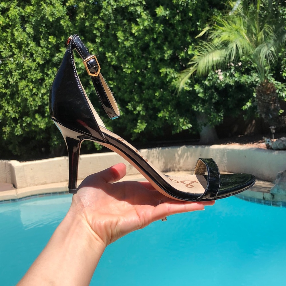 Sam Edelman black patent leather heels